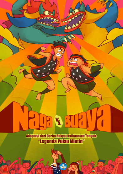 Naga vs Buaya, 2023. Director: Firman Widyasmara Writer: Mila K. Kamil Art Director: Dessy Tri A B Technical Director: Febryo Valentino Animation Director: Arunaya Gondhowiardjo Animation: SMK Strada Sound Director: Zaenal Abidin Ed